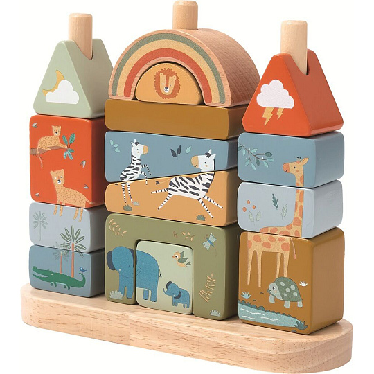 Rappa 2Kids Toys Nasazování kostek Safari