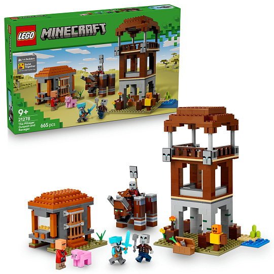 LEGO Minecraft® 21278 Základna plenitelů a Ničitel