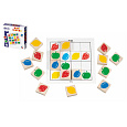 Baby sudoku logická hra dřevo 25ks v krabičce 15x15x4cm