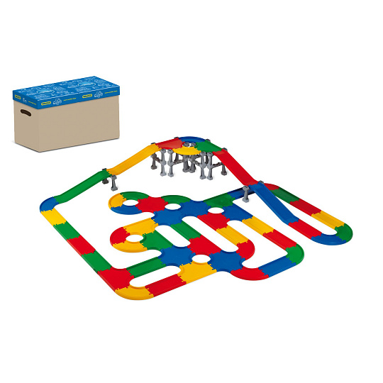 WADER Mosty a silnice 3D plast v krabici 58x39cm WADER Mosty a silnice 3D plast v krabici 58x39cm