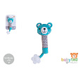 Medvídek babyted pískátko/kousátko medvěd plyš 25cm na kartě v sáčku 0m+