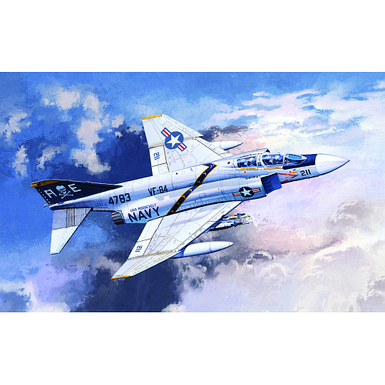 Academy Model Kit letadlo 12305 - F-4J "VF-84 JOLLY ROGERS" (1:48)