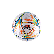 Teddies Míč fotbalový barevný šitý kůže 23cm vel. 5