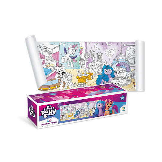 Plakát na vybarvení My Little Pony 70x16cm v krabičce 19x5x5cm Plakát na vybarvení My Little Pony 70x16cm v krabičce 19x5x5cm