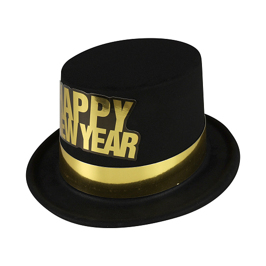 Rappa Klobouk černý Happy New Year