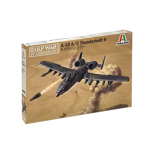 Italeri Model Kit letadlo 1376 - A-10 A/C THUNDERBOLT ll - GULF WAR(1:72)