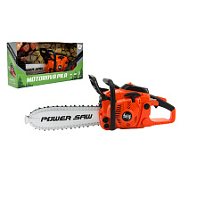 Motorová pila plast 40cm na baterie se zvukem v krabici 42x21,5x11cm