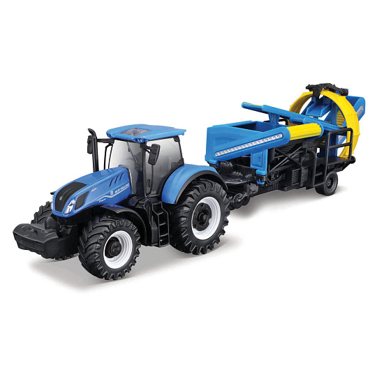 Bburago - FARMLAND, New Holland T7.315 HD s kultivátorem, 10 cm