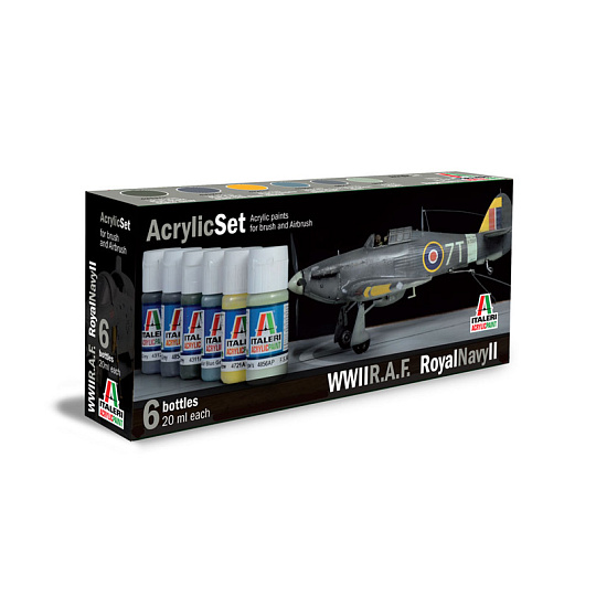 Italeri Sada akrylových barev 444AP - R.A.F. / ROYAL NAVY II 6 ks