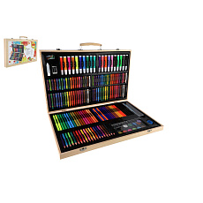 Sada na malování - Art box kreativní sada 180ks v dřevěném kufříku 47x30x4,5cm