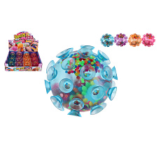 Teddies Míček s přísavkami antistresový mačkací silikon 7cm 4 barvy