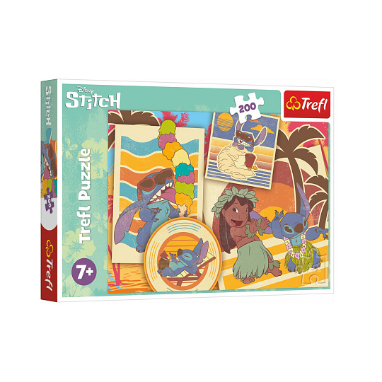 Puzzle Hudební svět Lilo&Stitche 200 dílků 48x34cm v krabici 33x23x4cm