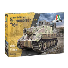 Italeri Model Kit military 6573 - 38 cm RW 61 auf STURMMORSER TIGER (1:35)