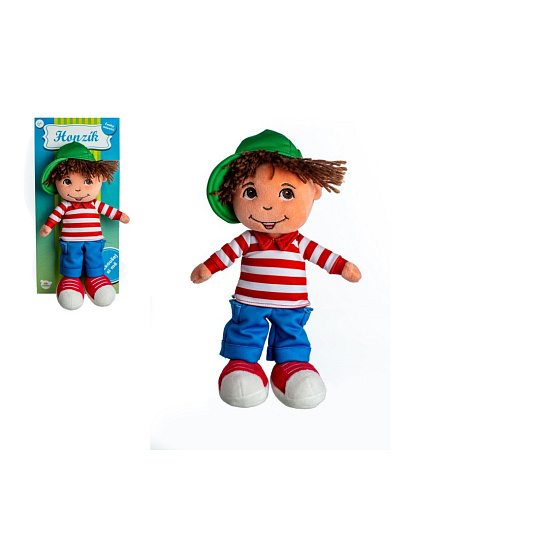 Panenka/Panáček kluk Honzík hadrový plyš 30 cm česky mluvící na kartě
