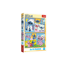 Puzzle 2x70 Lilo&Stitch - Se Stitchem není nuda 27,5x18cm v krabici 19x29x4cm