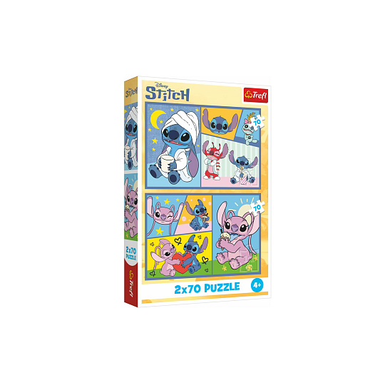 Trefl Puzzle 2x70 Lilo&Stitch - Se Stitchem není nuda 27,5x18cm v krabici 19x29x4cm