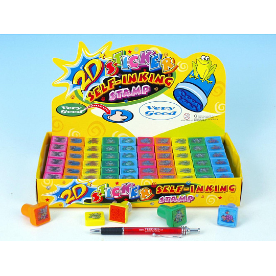 Wiky Razítka 2D - zvířátka 2,5x2,5cm asst 10 druhů