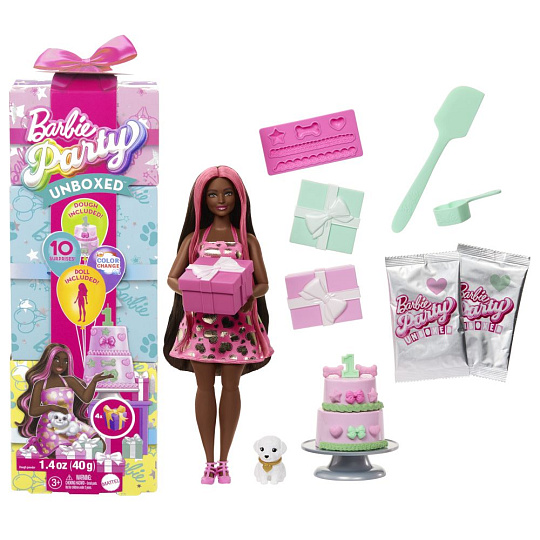 Mattel Barbie PARTY REVEAL BARBIE - RŮŽOVÁ