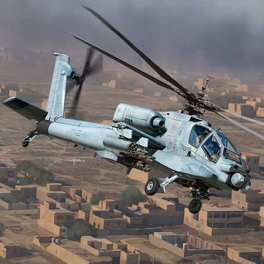 Academy Model Kit vrtulník 12129 - AH-64A ANG "South Carolina" (1:35)