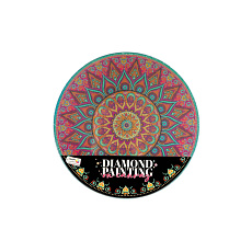 Kreativní sada diamantové malování mandala - květina zelená na kulatém plátně 30cm Kreativní sada diamantové malování mandala - květina zelená na kulatém plátně 30cm