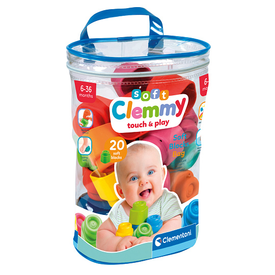 Clementoni Clemmy baby - 20 kostek v platovém pytli