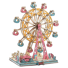 Rappa Woodcraft Dřevěné 3D puzzle Ruské kolo pastelové Rappa Woodcraft Dřevěné 3D puzzle Ruské kolo pastelové