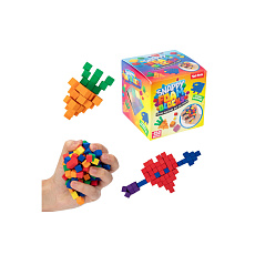 Stavebnice mini kostičky pěnové samolepící v krabičce 8x8x8cm