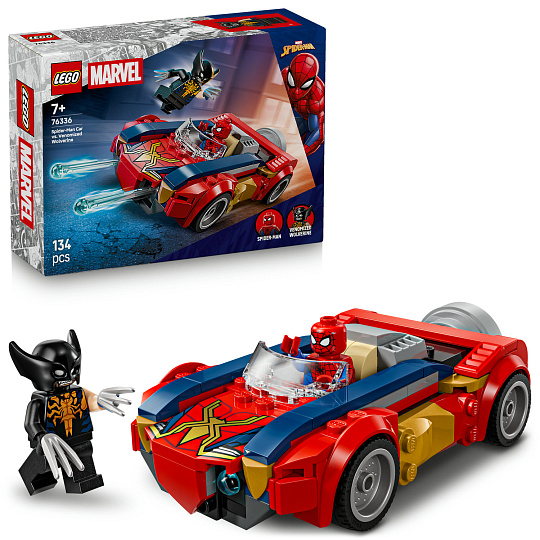 LEGO Super Heroes 76336 Spider-Man a auto vs. venomizovaný Wolverine