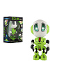 Robot ECHO opakující věty kovový 12cm zelený na baterie se zvukem, světlem v krabičce 10,5x15x5,5cm