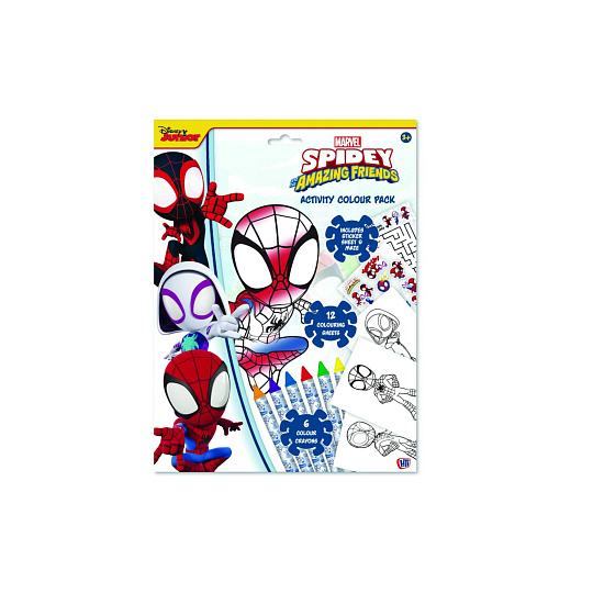 Pracovní listy A4 Spidey s barvami v papírové obálce