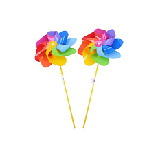 Větrník průměr 22cm barevný duhový plast 47cm Větrník průměr 22cm barevný duhový plast 47cm