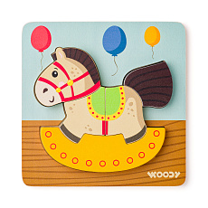 Woody Puzzle Baby - koník houpací Woody Puzzle Baby - koník houpací