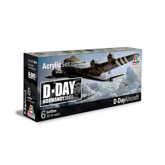 Italeri Sada akrylových barev 445AP - D-DAY AIRCRAFT 6 ks Italeri Sada akrylových barev 445AP - D-DAY AIRCRAFT 6 ks