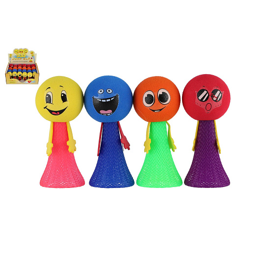 Teddies Hip Hop míček vyskakující pěnový 10cm mix druhů Teddies Hip Hop míček vyskakující pěnový 10cm mix druhů