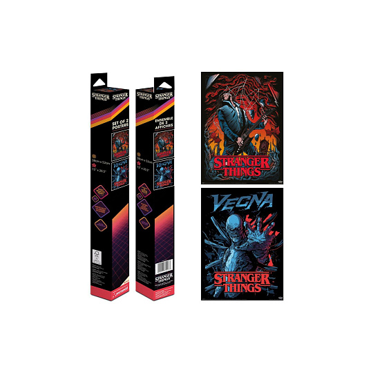 Sada mini plakátů 2ks Stranger Things 38x52cm v krabičce Sada mini plakátů 2ks Stranger Things 38x52cm v krabičce