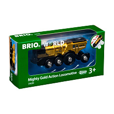 Brio 33630 Mohutná zlatá akční lokomotíva na batérie Brio 33630 Mohutná zlatá akční lokomotíva na batérie