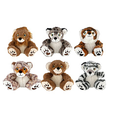 Teddies Zvířátko sedící plyšové 14x16cm 6 druhů 
