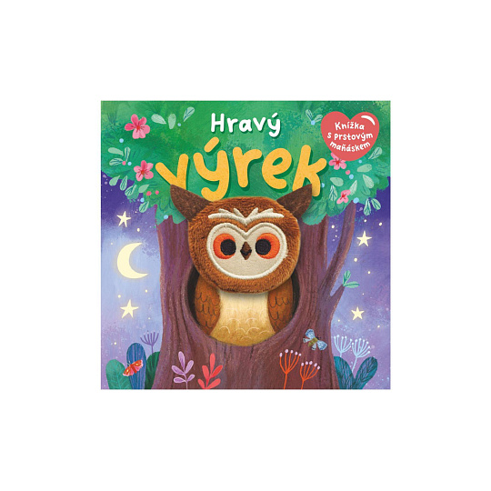 Hravý výrek knížka s prstovým maňáskem 12,5x12,5cm