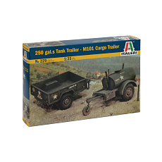 Italeri Model Kit military 0229 - 250 GAL.S TANK TRAILER - M101 CARGO TRAILER (1:35)
