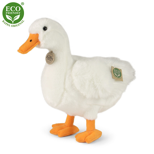 Rappa Plyšová kachna bílá 33 cm ECO-FRIENDLY