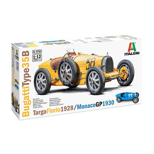 Italeri Model Kit auto 4716 - Bugatti T35B Targa F./GP Monaco (1:12)