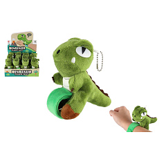 Teddies Náramek na ruku dinosaurus plyš/plast 13cm 12ks v boxu