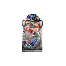 Teddies Sada skateboard, waveboard, brusle, koloběžka prstová plast mix druhů na kartě 16x30cm