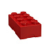 Smartlife LEGO box na svačinu 100 x 200 x 75 mm - červená