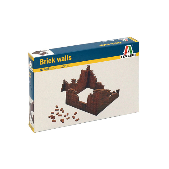 Italeri Model Kit budova 0405 - BRICK WALLS (1:35)