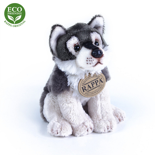 Rappa Plyšový vlk sedící 15 cm ECO-FRIENDLY