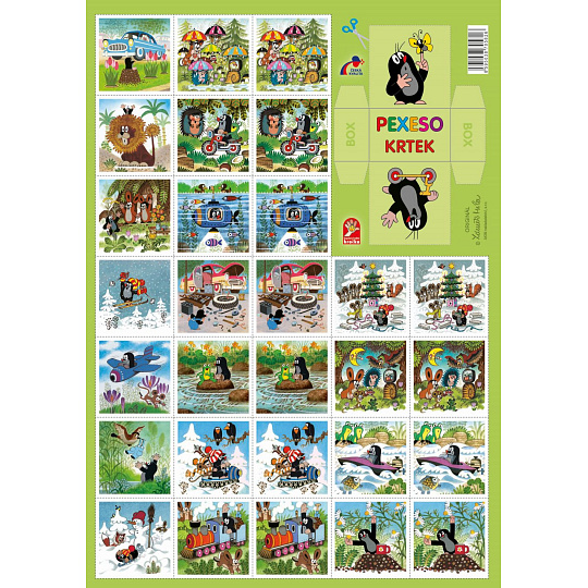 Akim Giochi Preziosi Pexeso vystřihovací - Krtek 3