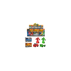 Teddies Transformer auto/robot mini plast 9cm 4 barvy v krabičce 11x7cm