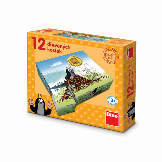 Dino KRTKŮV ROK 12 Dřevěné licenční kostky