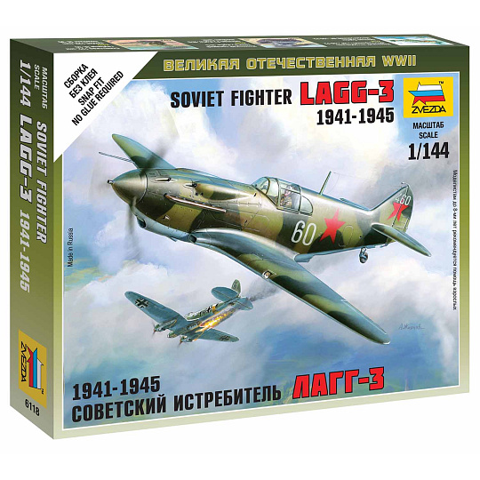 Zvezda Wargames (WWII) letadlo 6118 - Soviet Fighter LaGG-3 (1:144)